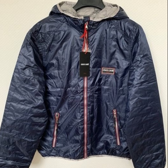 ***CHRISTMAS SPECIAL***  ROBERTO Cavalli - Down feather - Jacket Light - Navy - Picture 1 of 8